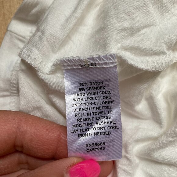 HALOGEN BNWT White Long Sleeve Top Mock Neck New Sz Medium - Picture 5 of 5